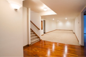 A beautiful basement after basement finishing in Peoria IL