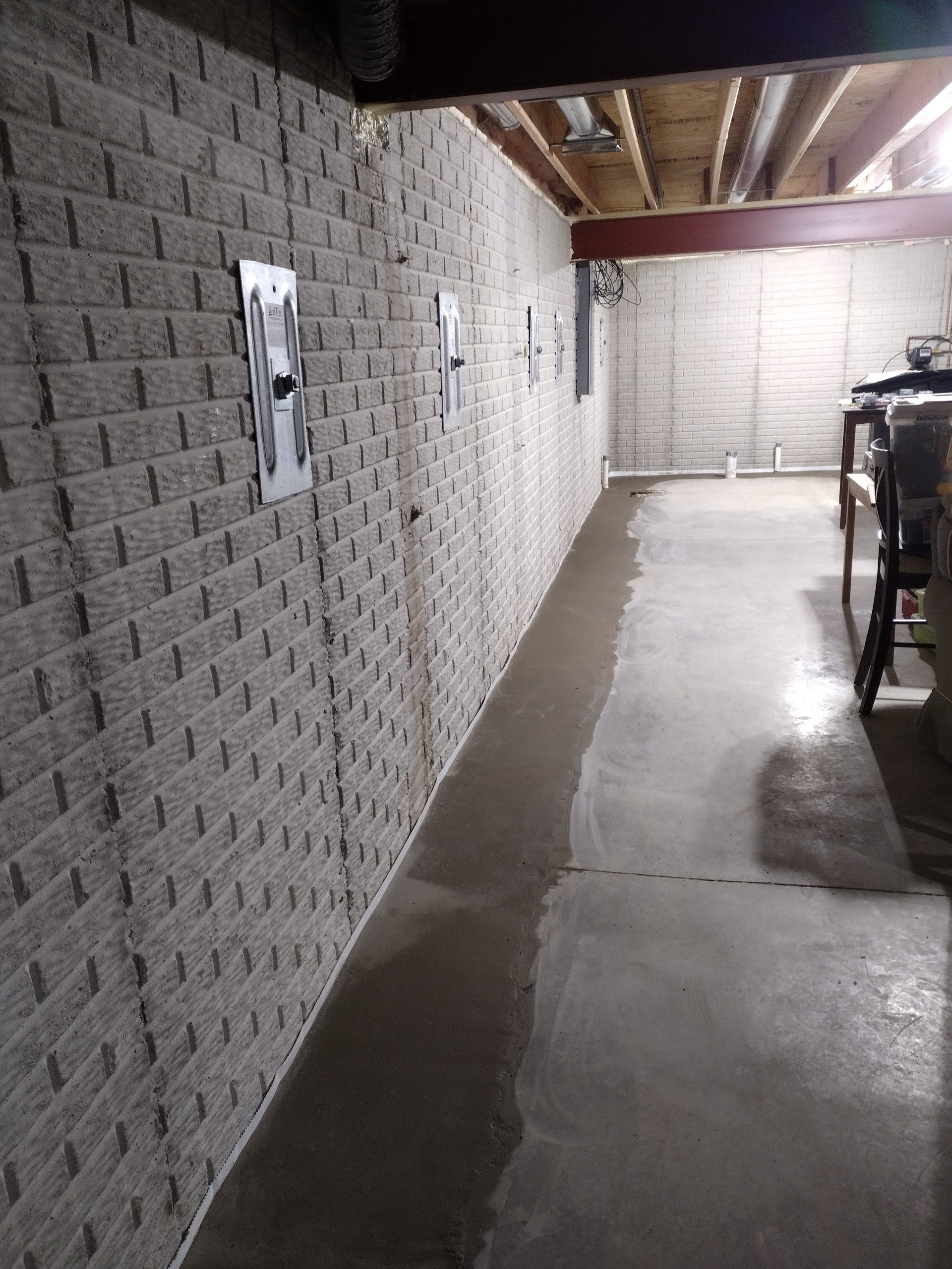 newly waterproofed basement in Galesburg, IL